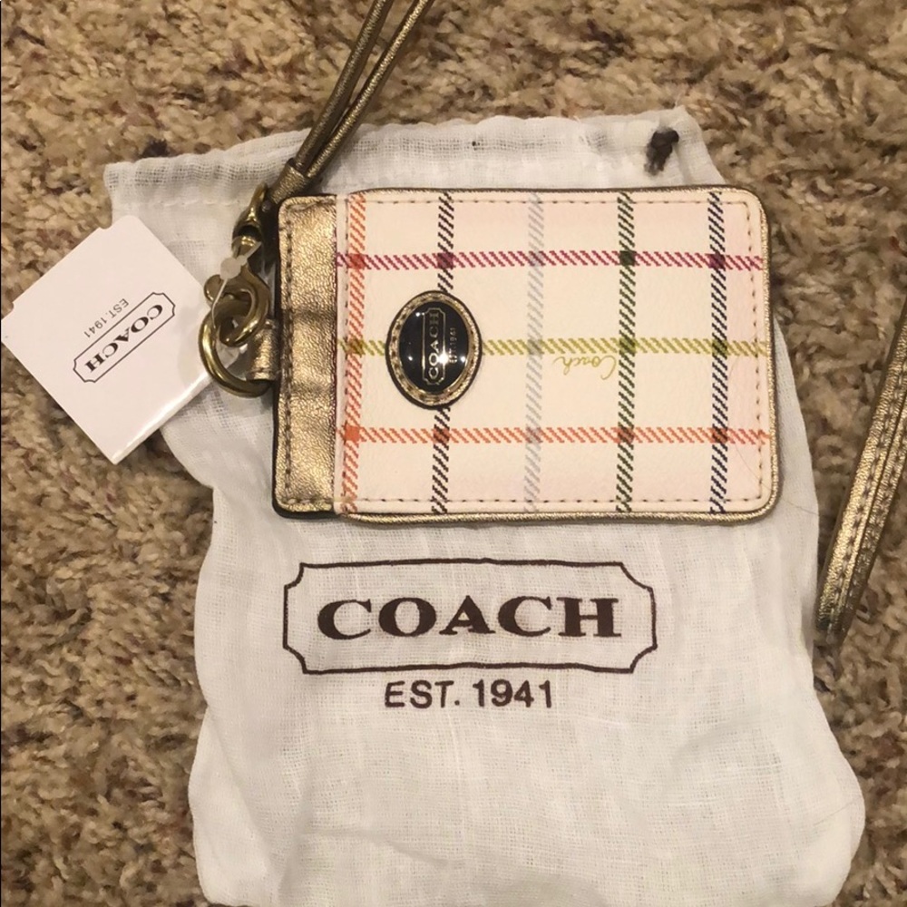 authentic Coach name badge holder